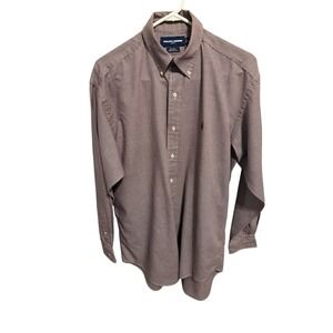 Ralph Lauren Golf Blake Burgundy Check Cotton Button Down Long Sleeve Medium